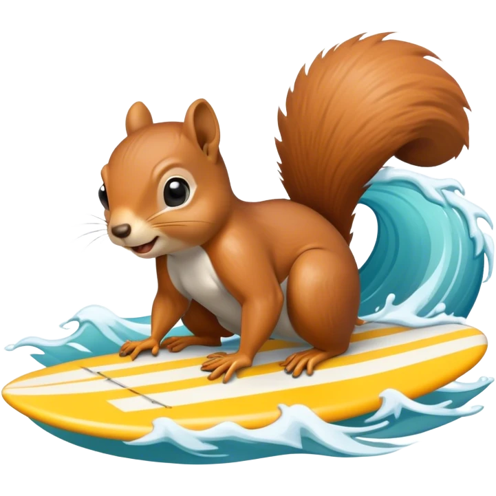 squirrel surfing emoji
