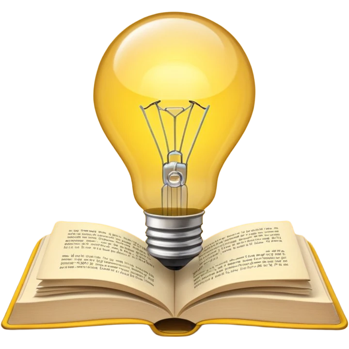 an emoji: a light bulb in a book, symbolizing inspiration emoji