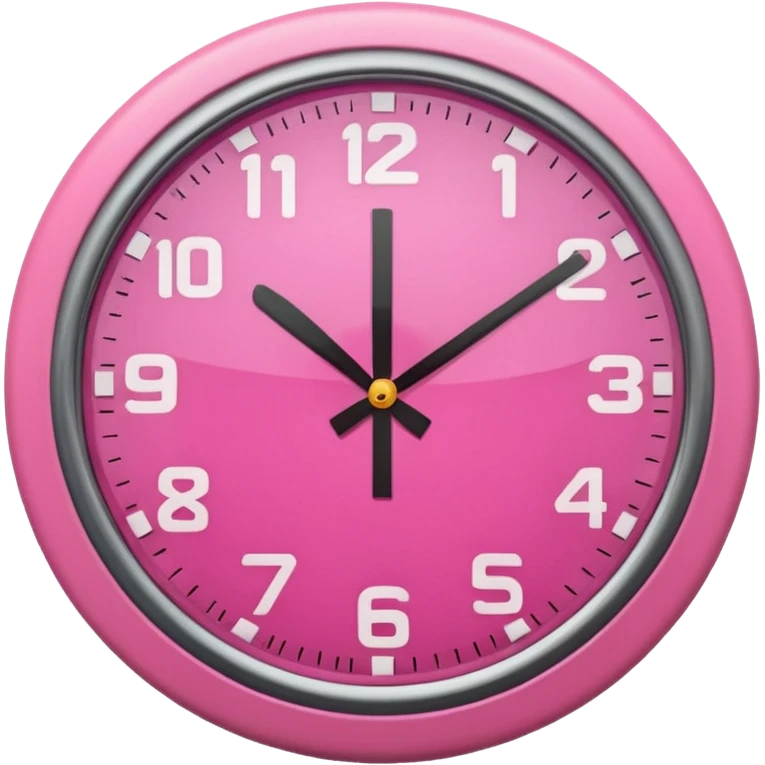 pink clock  emoji