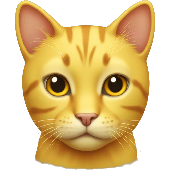 a yellow cat like a real emoji emoji