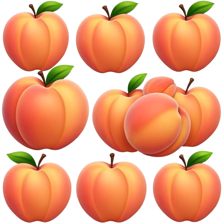 cute peachy peach with curve emoji
