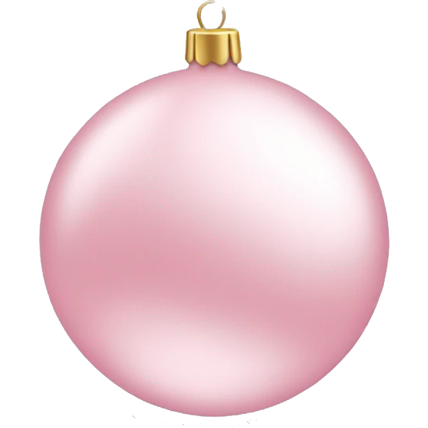 A pastel pink christmas ball emoji
