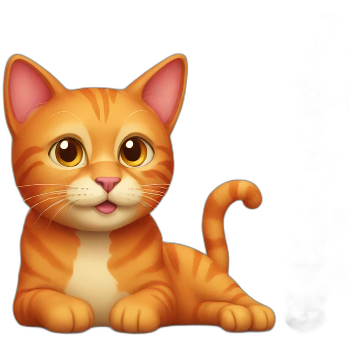 red cat emoji
