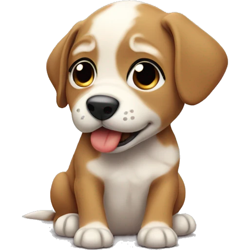 Crying puppy ￼ emoji