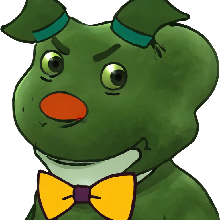 bright clown with big bow emoji