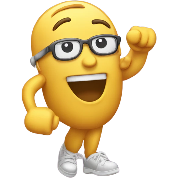 Emoji throwing up win sign emoji