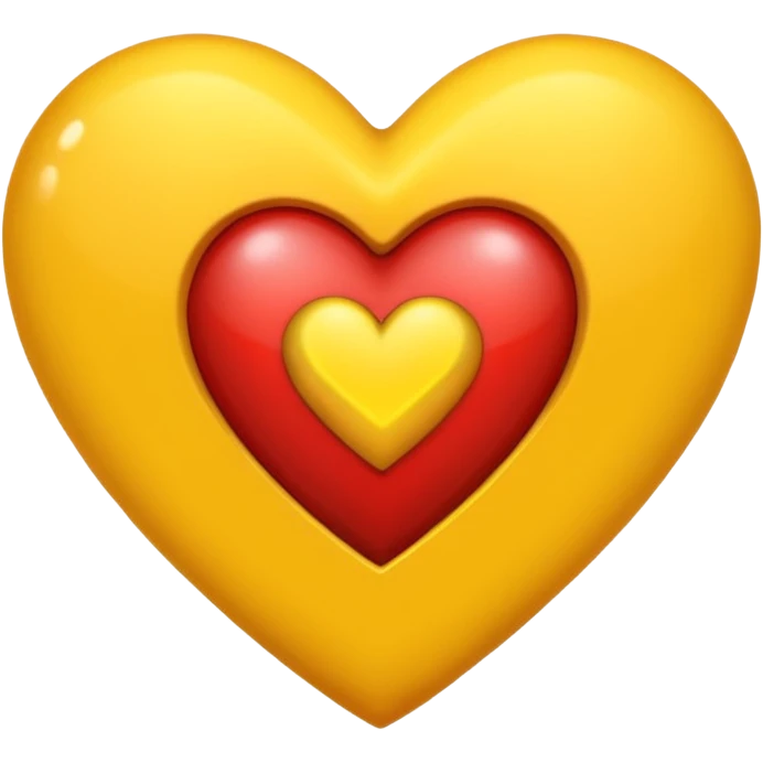 Un corazón amarillo con la letra G  emoji