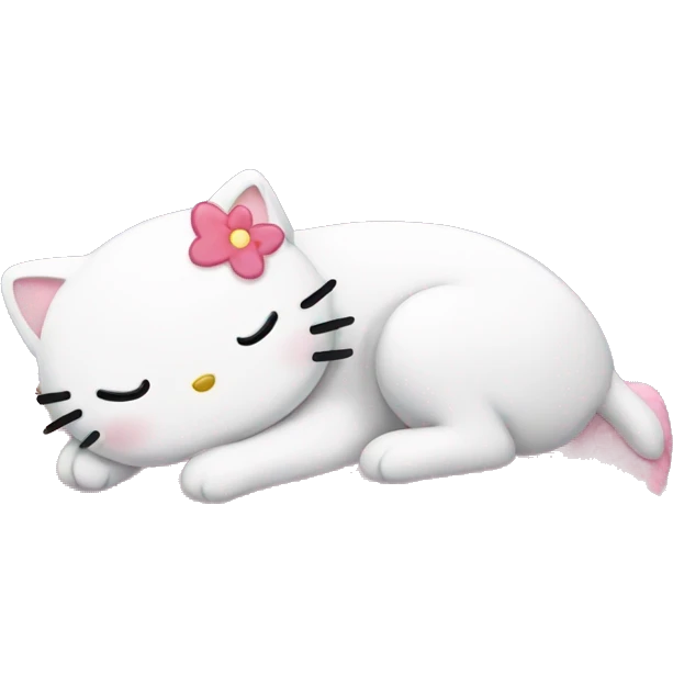 hello kitty sleeping emoji