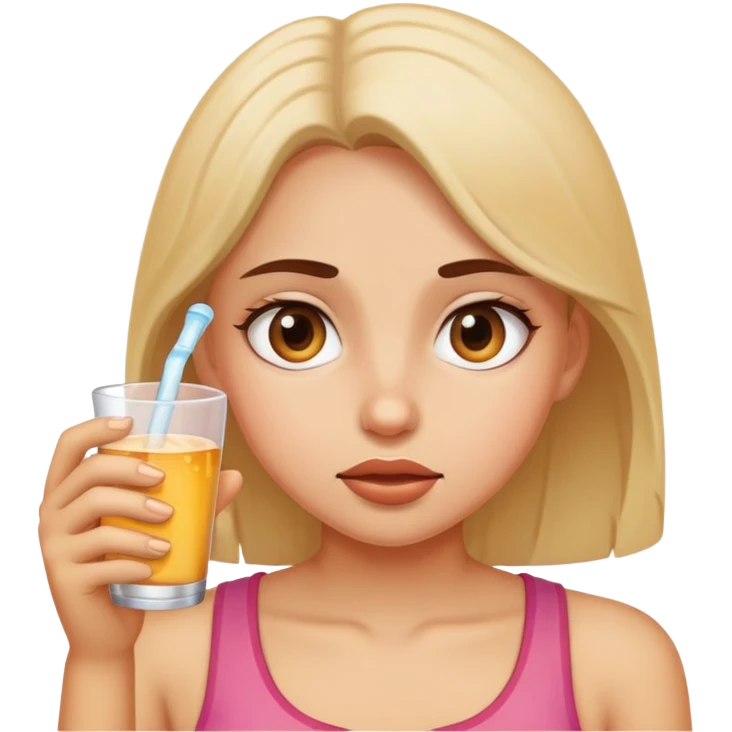 a girl being thirsty  emoji