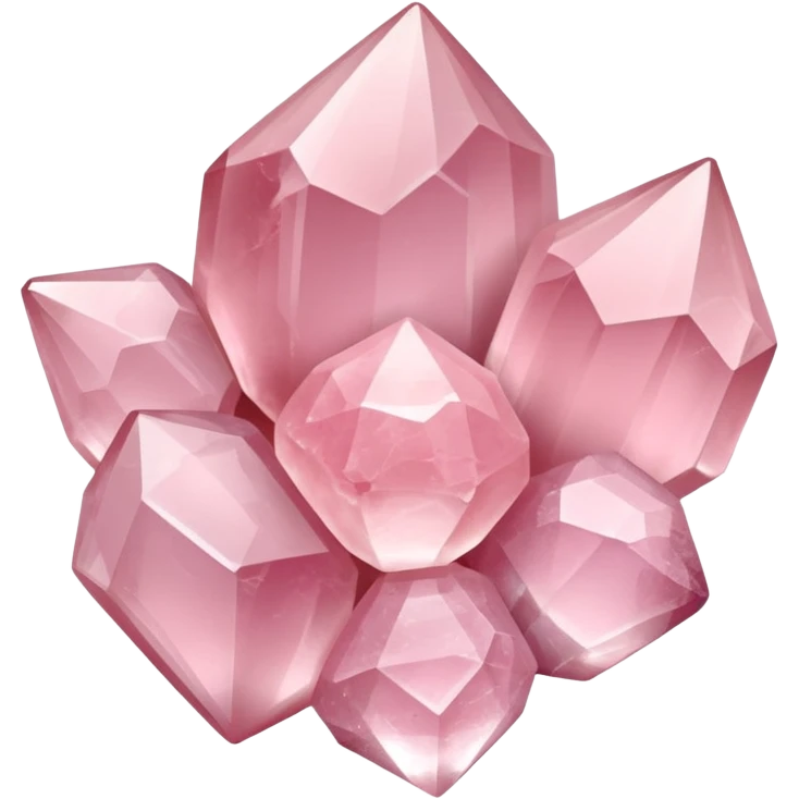 Rose quartz crystal cluster emoji
