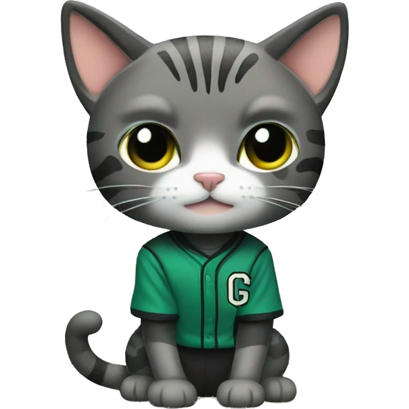 cat dressed as ichiro suzuki emoji