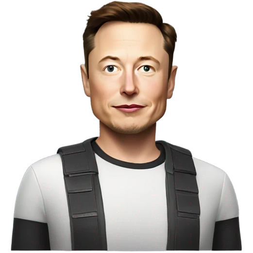 Elon musk half body emoji