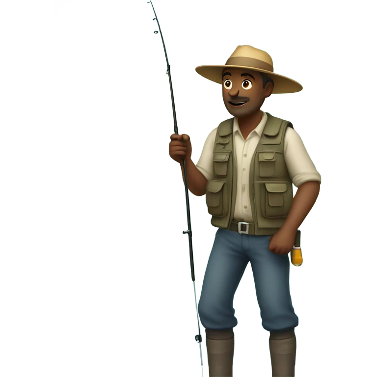 Man fishing emoji