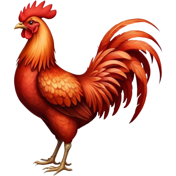 Running rooster emoji