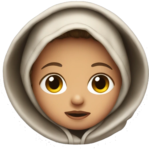 Newborn wearing a hoodie  emoji