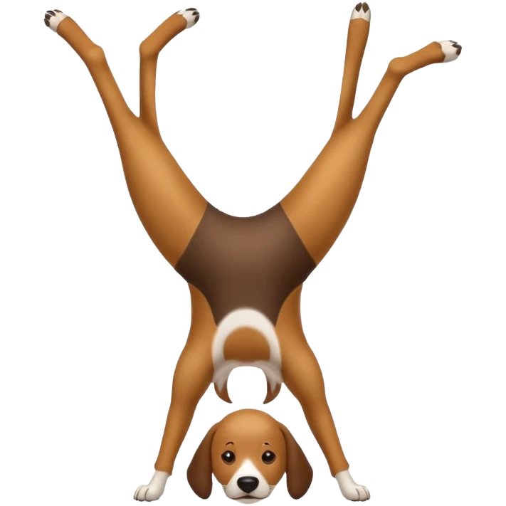 dog doing a handstand  emoji