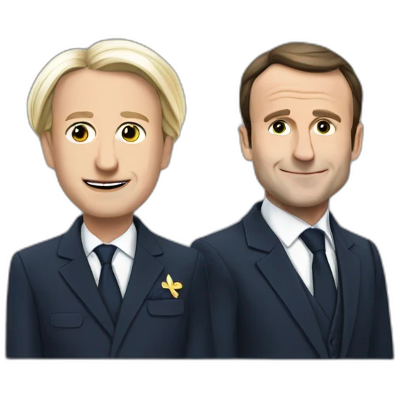 Macron et Lepen emoji