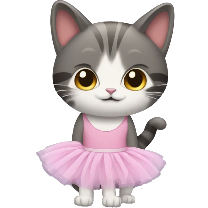 Cat with tutu emoji