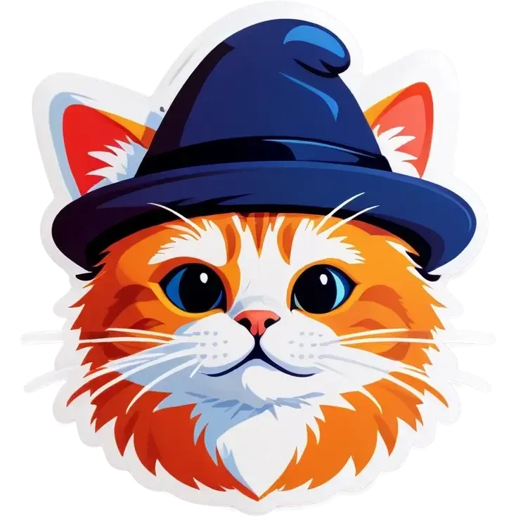 Cat wearing a hat emoji