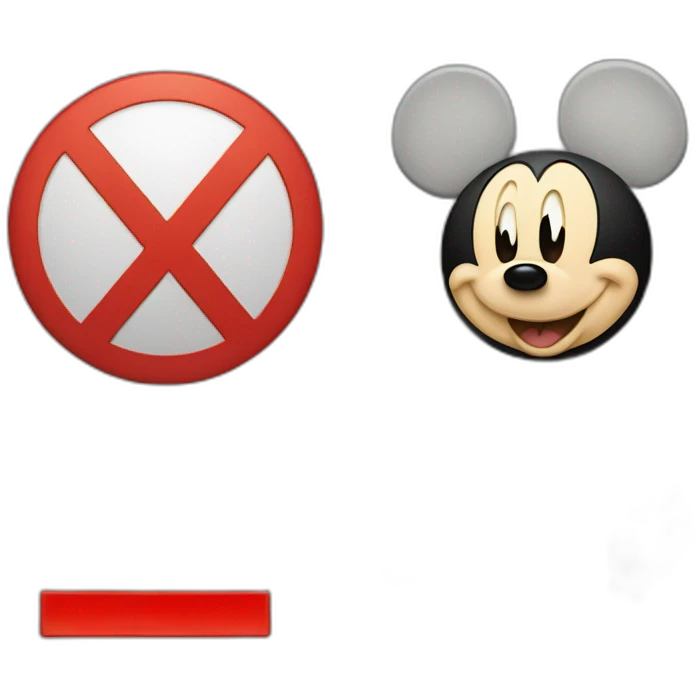 Mickey Mouse not allowed near children emoji