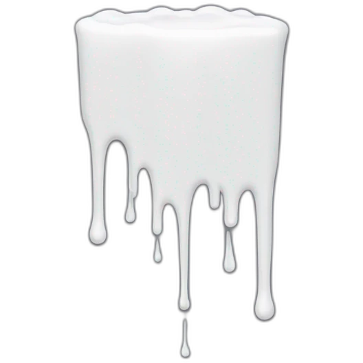 white glue dripping down screen emoji