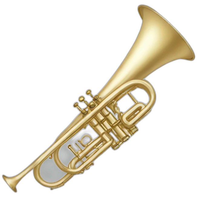 White trumpet emoji