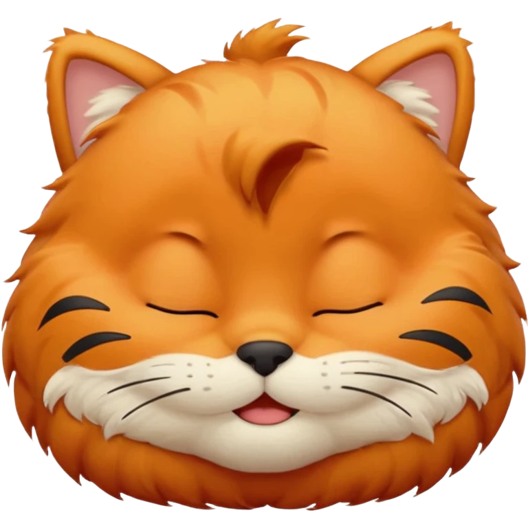 Garfield, sleepy expression, half-closed eyes emoji
