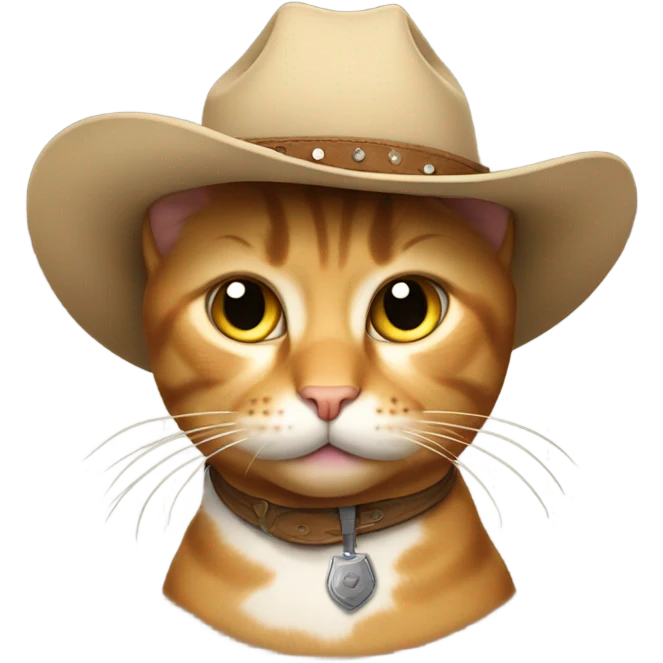 Cat with a cowboy hat emoji