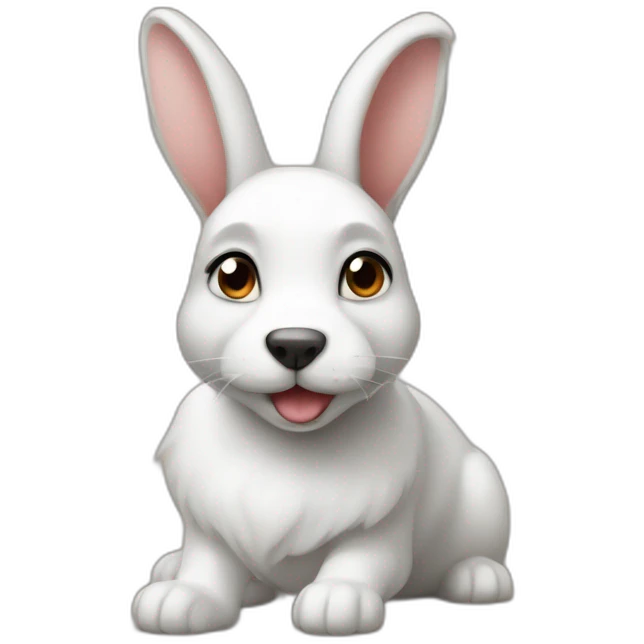 Lapins sur chien emoji