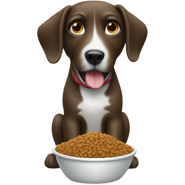 Dog eating food emoji