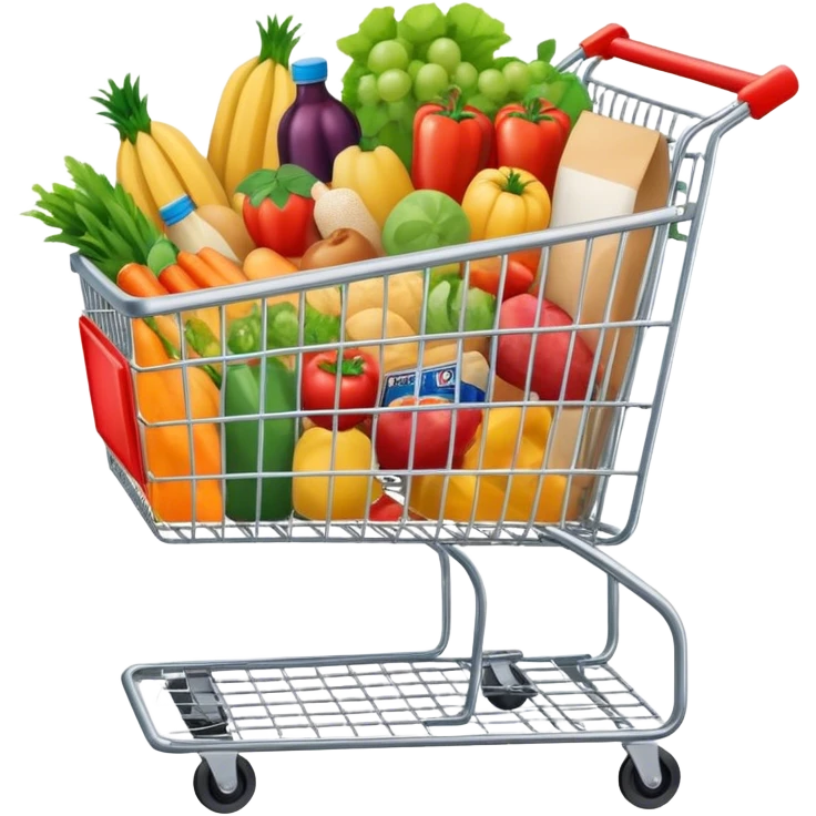 really full grocery store cart emoji
