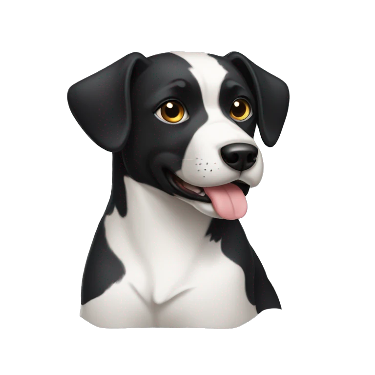Perro negro y blanco  emoji