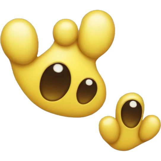 The yellow paws of the monster emoji
