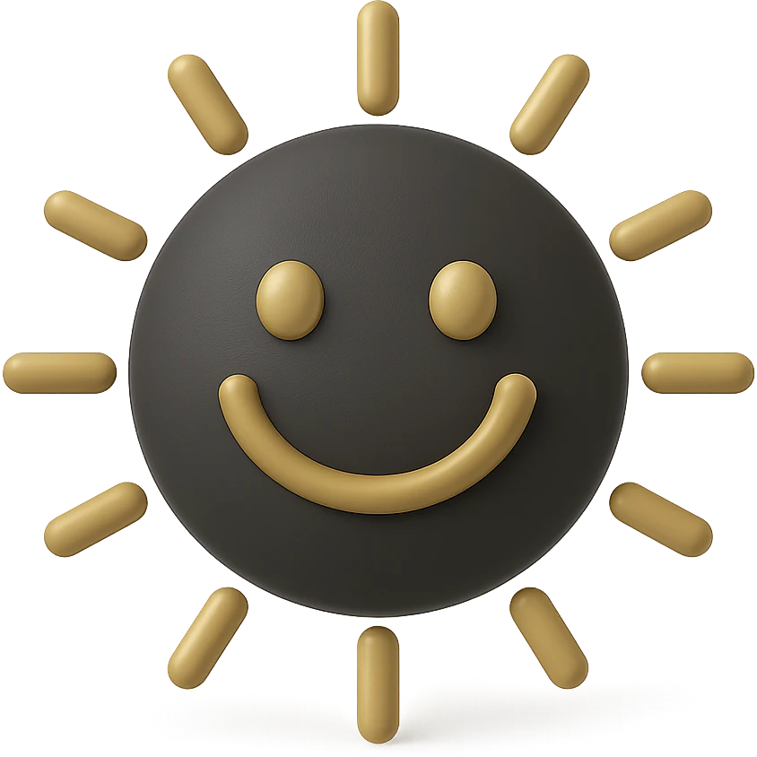smiling sun with rays emoji