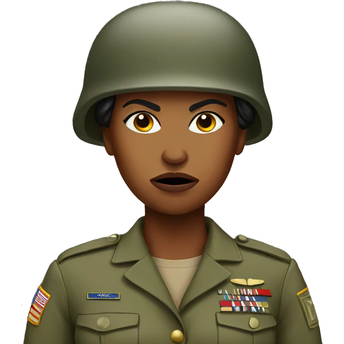 angry military woman emoji