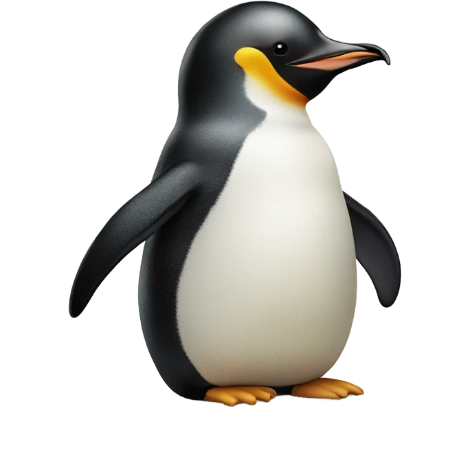 Winking penguin kiss face emoji
