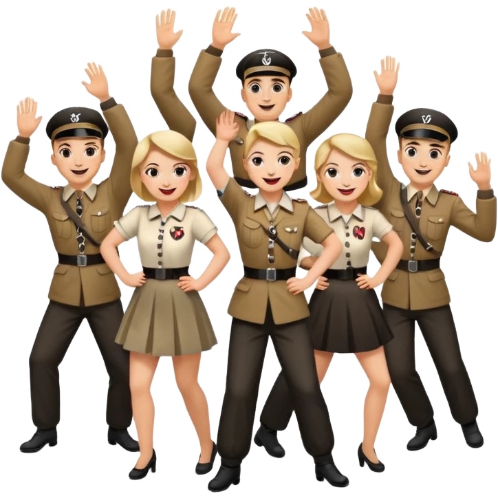 Nazis dancing emoji
