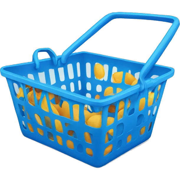 blue shopping basket emoji