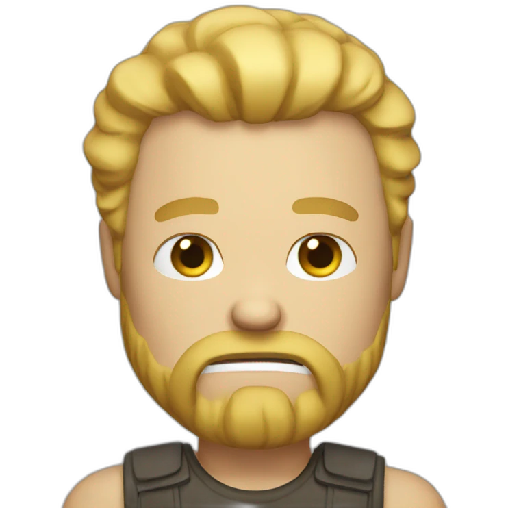 angry man with blond hair and beard emoji