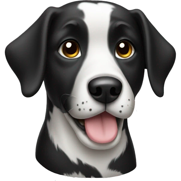 Black and white dog emoji