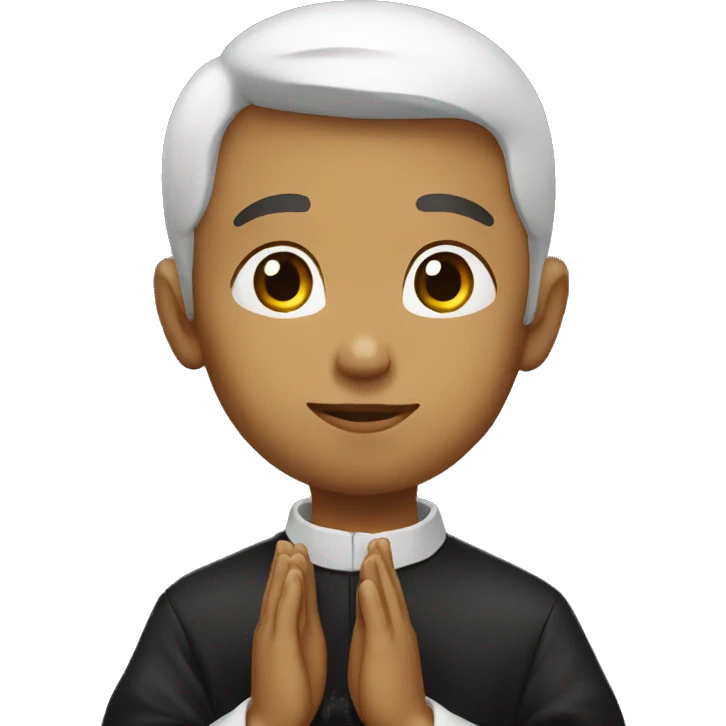 Young Priest in prayer emoji