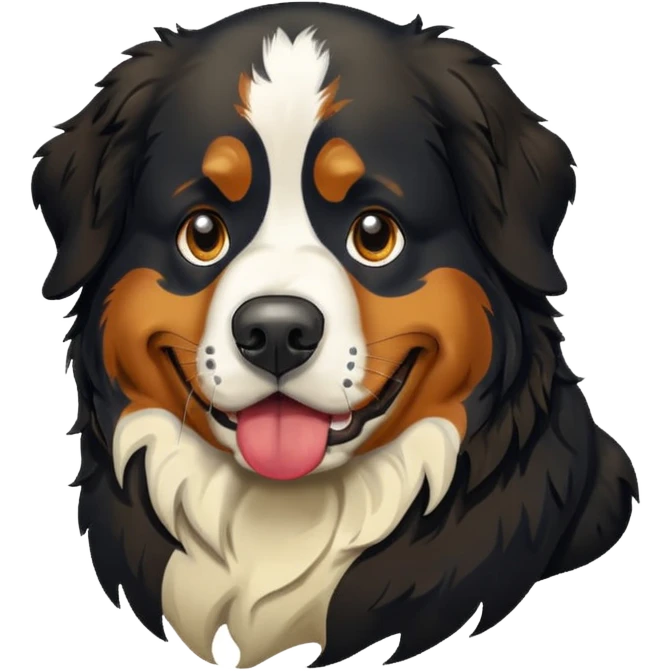 Bernese mountain dog puking emoji