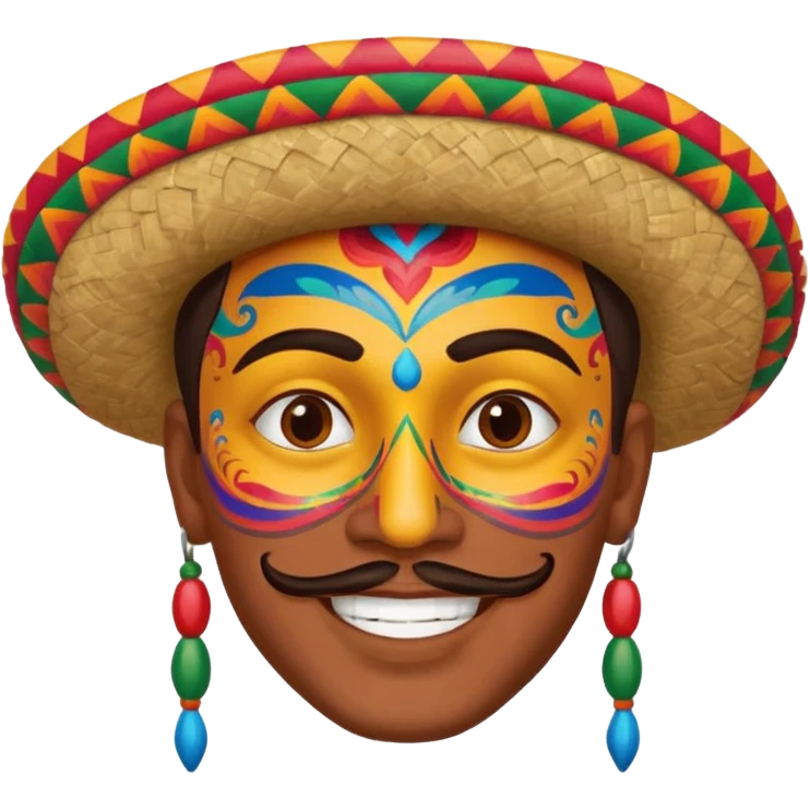 mexican male painted face emoji