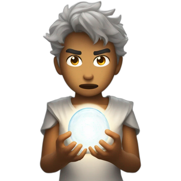 Angry angel with rasengan emoji