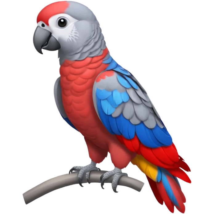 African grey bird emoji