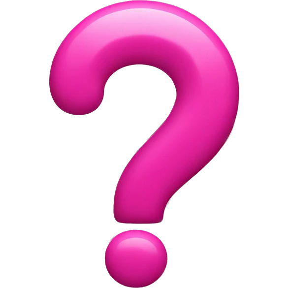 Pink question mark emoji