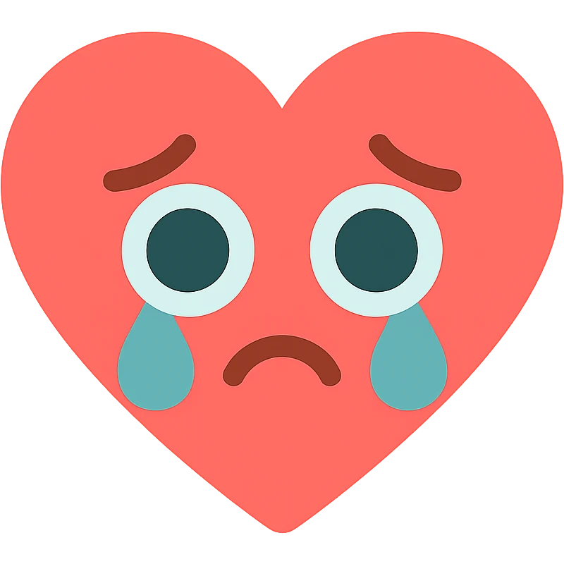 teary-eyed heart emoji emoji