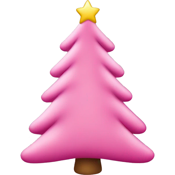 Pink Christmas tree  emoji