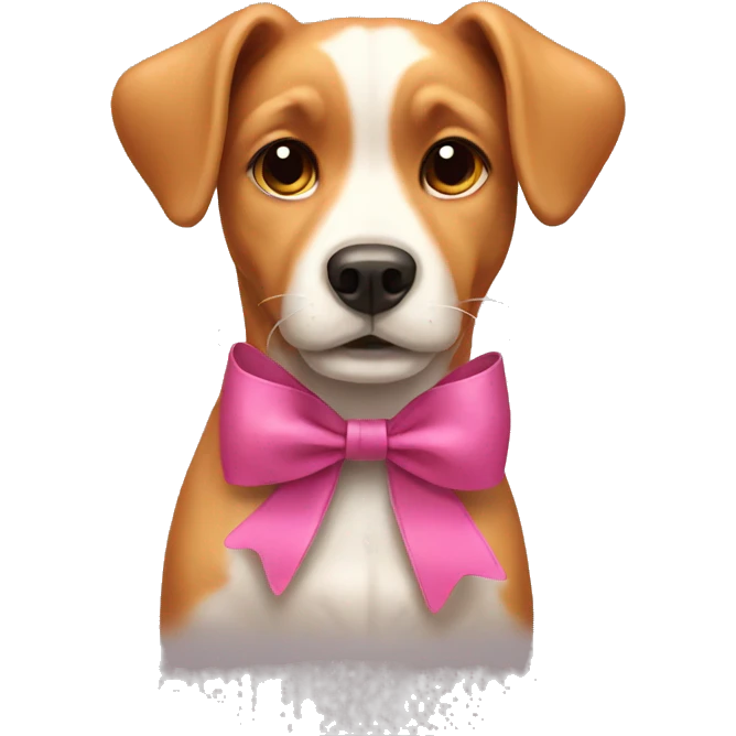 Dog with bow emoji