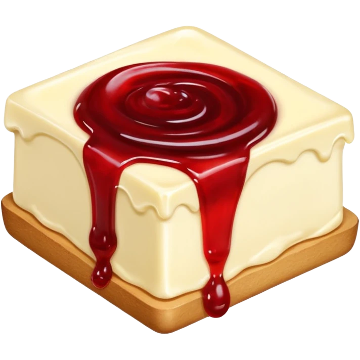 Baltic curd snack with jam emoji